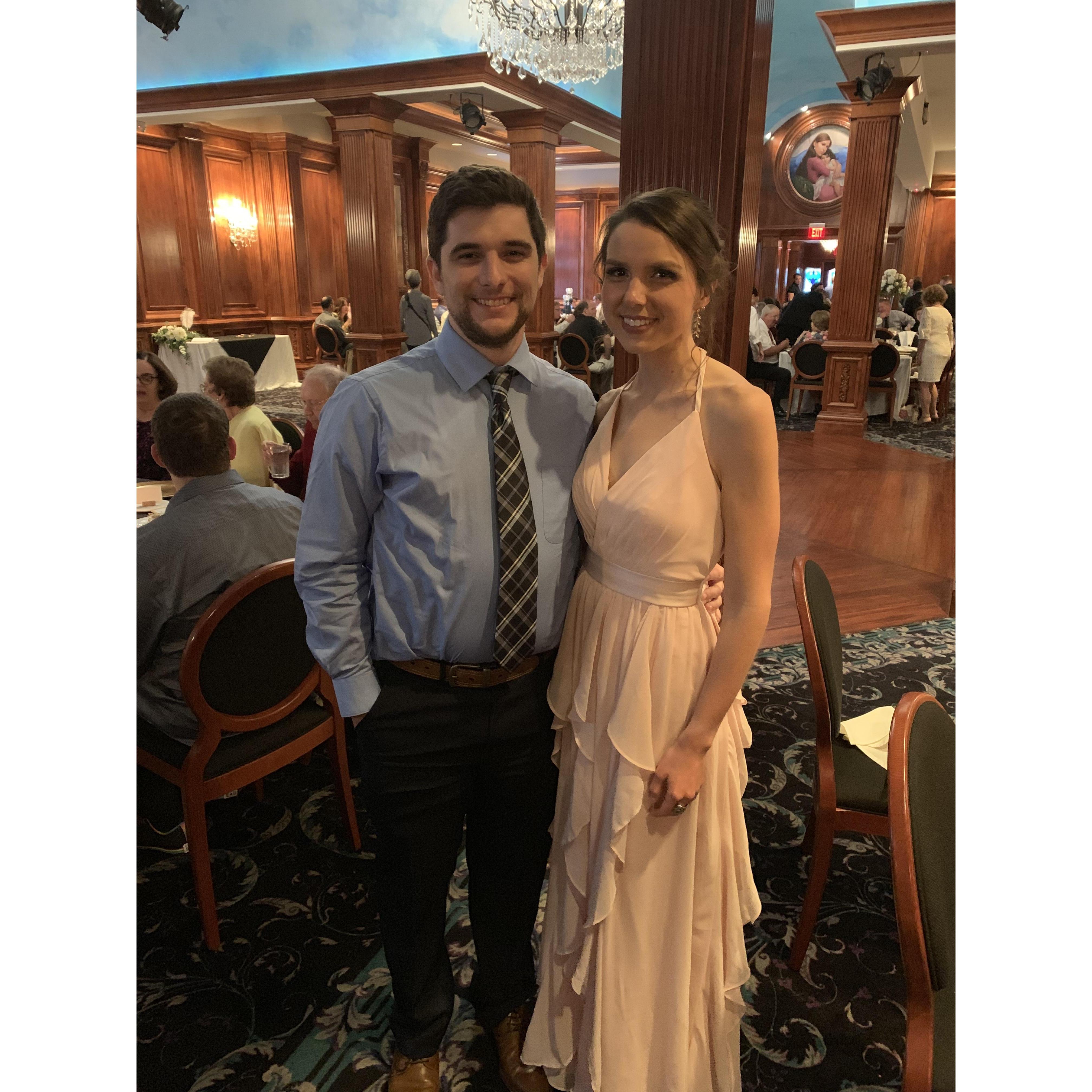 Kelsey as a Bridesmaid in her brother Austin and sister-in-law Allie's Wedding, 2019