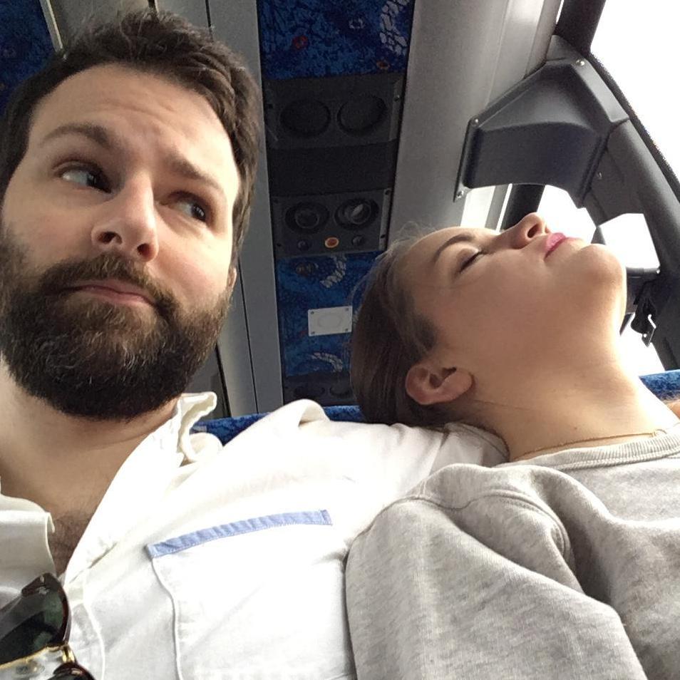 Catching some Z's on the express bus to Staten Island