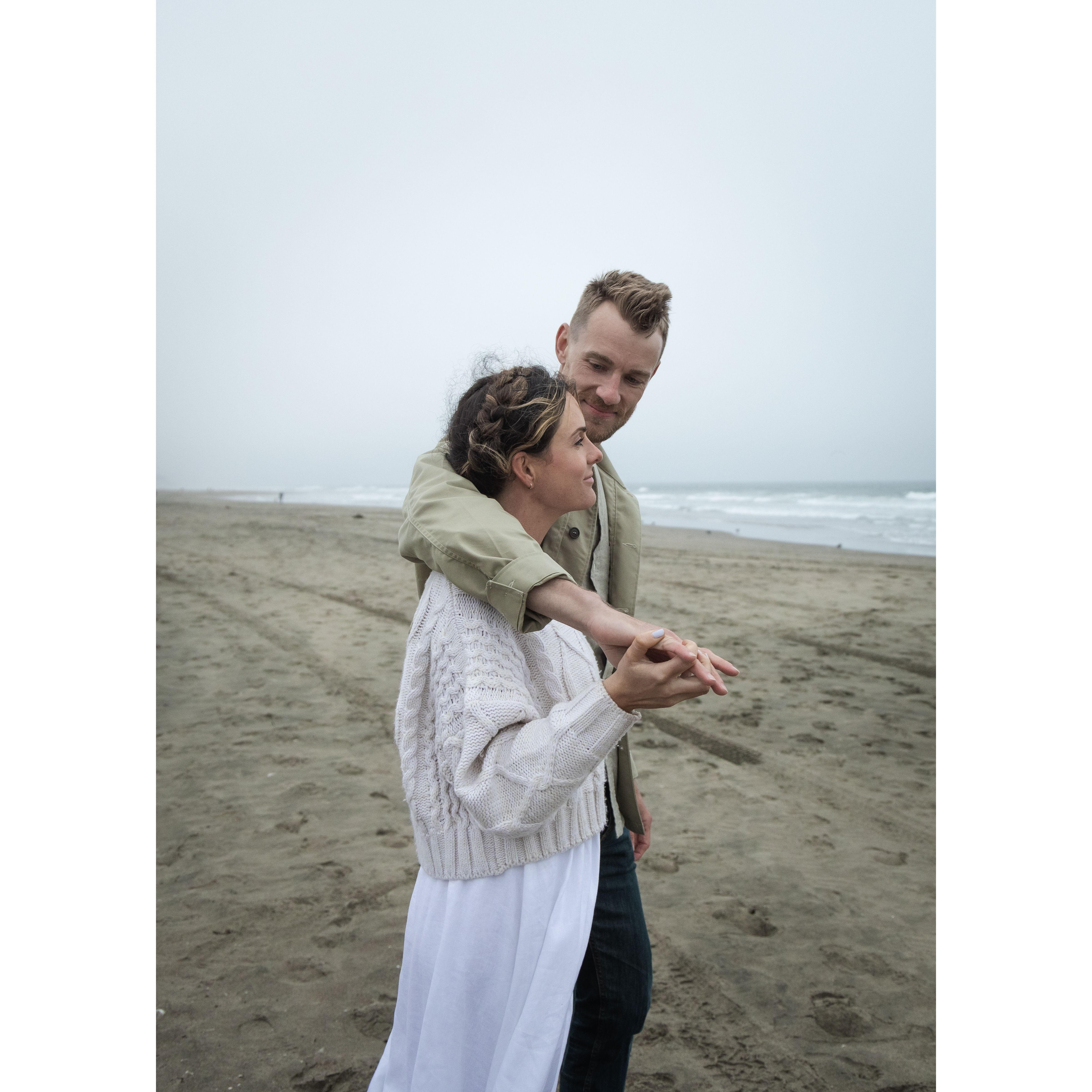 Becca Rothberg Original :) Engagement shots at Ocean Beach, SF. c: 2023