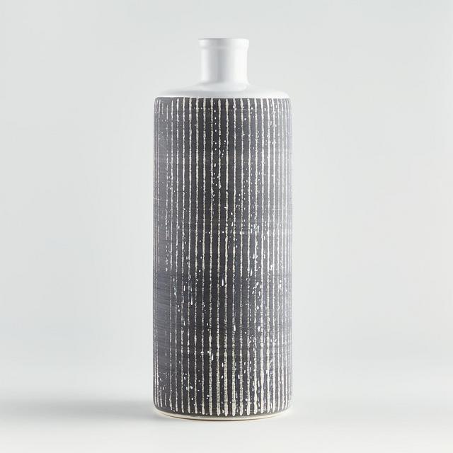 Elmslie Black-and-White Ceramic Bottle Vase