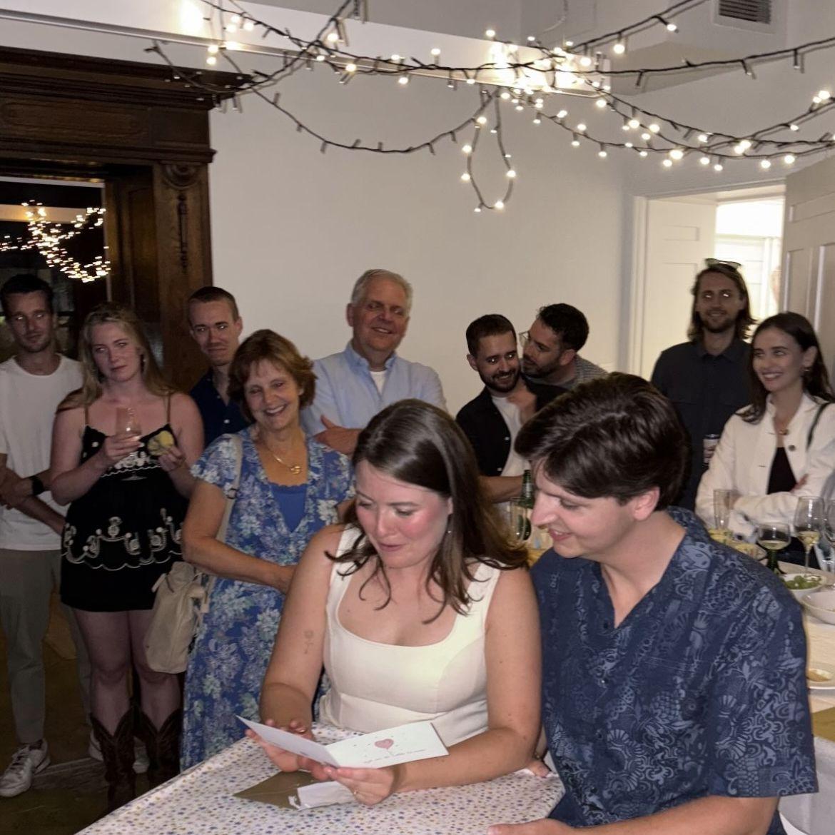 Engagement party at the monument