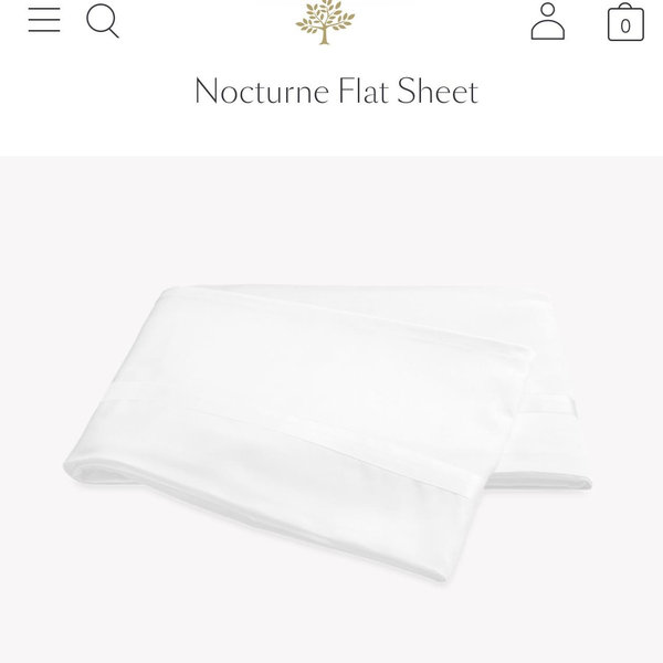 MATOUK Nocturne Flat Sheet (King) Color White