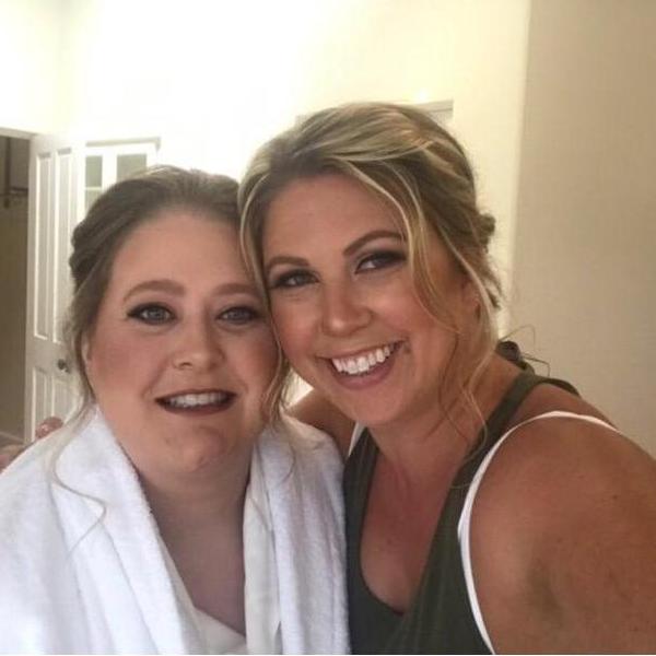Allie and her Maid of Honor Eliana.