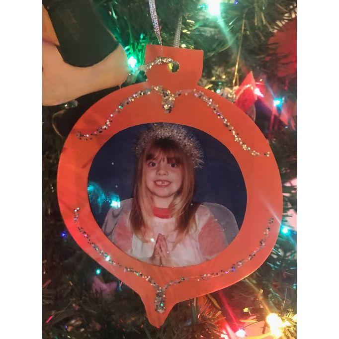 Morgan's angel ornament from their first grade class at the Covenant School