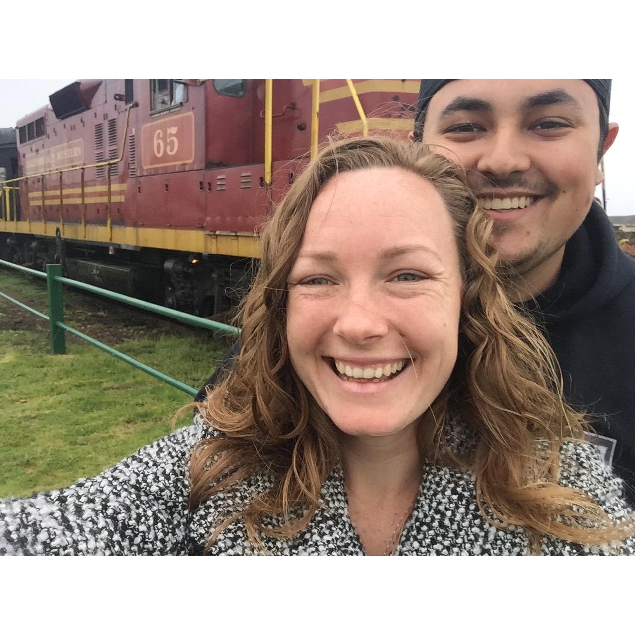 The Skunk Train for an anniversary.