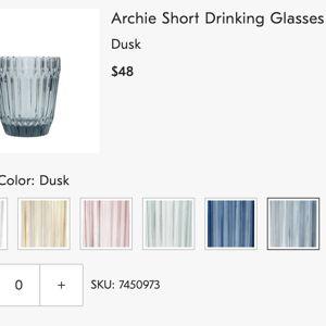Archie Drinking Glasses (Set of 6)