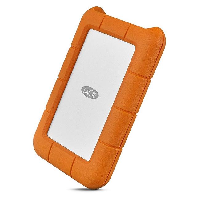 LaCie Rugged USB-C 2TB External Hard Drive Portable HDD – USB 3.0 compatible, Drop Shock Dust Rain Resistant, for Mac and PC Computer Desktop Workstation Laptop, 1 Month Adobe CC (STFR2000800)