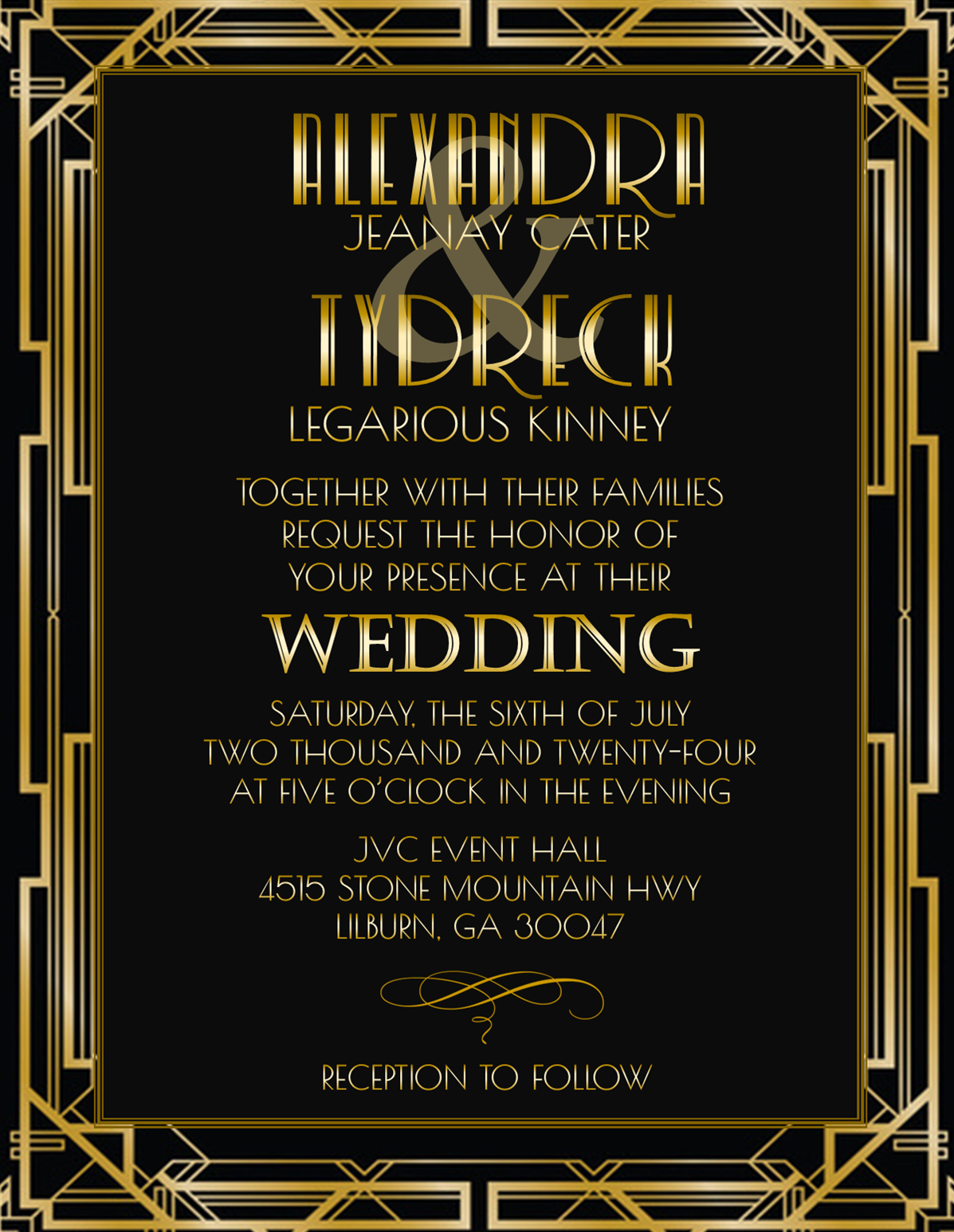 The Wedding Website of Alexandra Cater and Tydreck Kinney