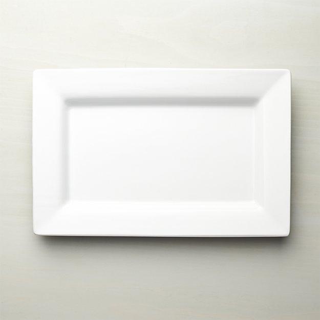 Italian White Ceramic Large Platter