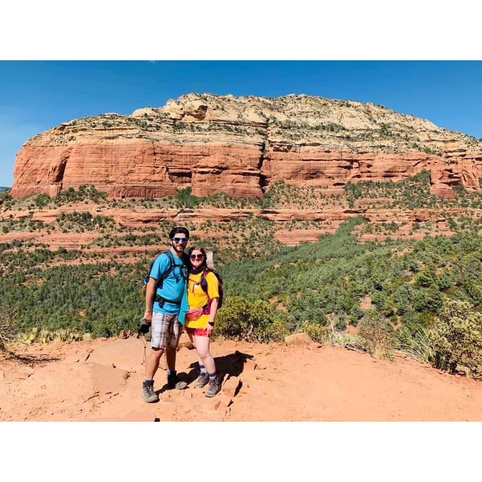 Hiking at Devil's Bridge in Sedona, Arizona