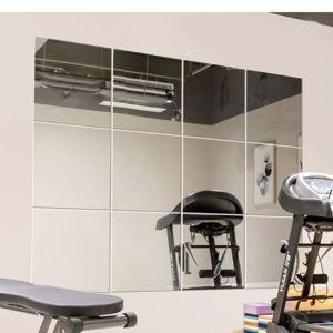 Cedar Assembly - Wall Mirror For Gym Full Length Mirrors Mounted Frameless Body Tiles Door Garage 12" X12pcs Versatile - 12"x12pcs