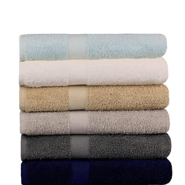 BEST TOWEL 6-Pack Bath Towels - Extra-Absorbent - 100% Cotton - 27" x 54" (Multi, 6 Pack Bath Towel)