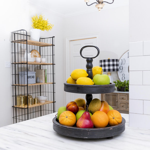 Storied Home, Distressed 2-Tier Tray | Zola