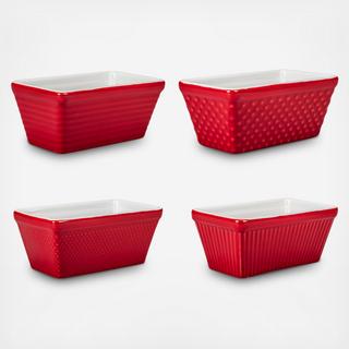 Mixed Pattern Mini Loaf Pan, Set of 4