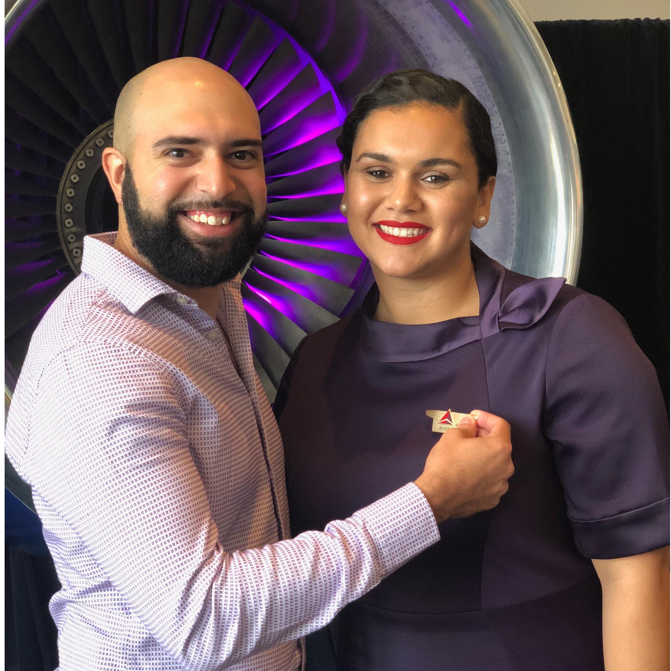 Blake earning her Delta wings!