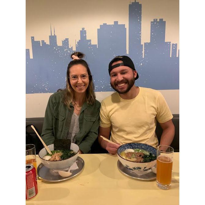 Eating at our favorite local ramen restaurant in Denver