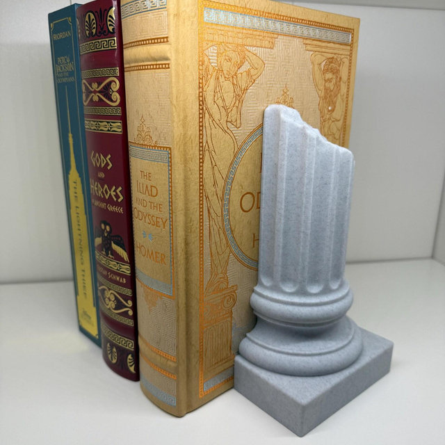 Roman Column Bookend: Vintage Style Home Decor, 3D Printed