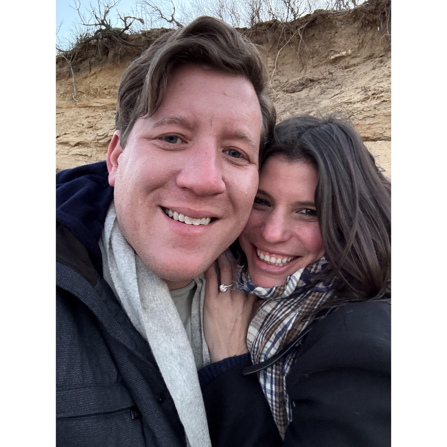 Seconds after we got engaged. Couldn't be more over the moon 🌕