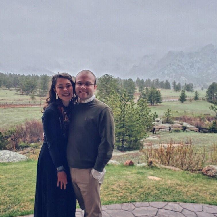 At Katie's cousin's wedding in Colorado - those mountains were even better in person!
