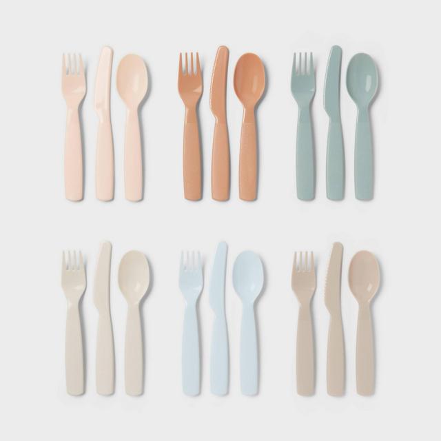 Kids' 18pc Plastic Flatware set - Pillowfort™