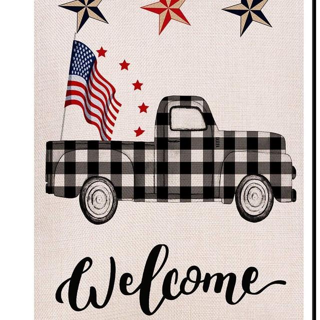 Patriotic Star Garden Flag