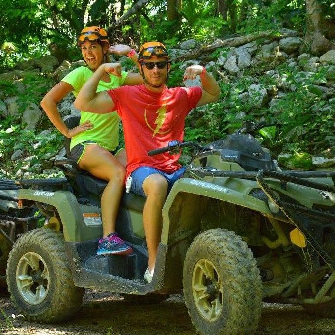 Four wheeling through the jungle in Cancun