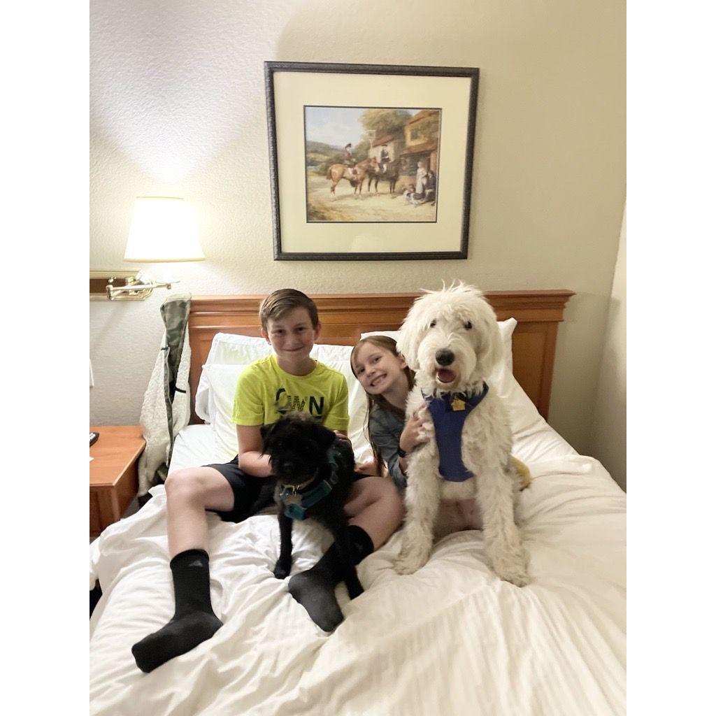 Staying in a hotel on one of Nicks many races