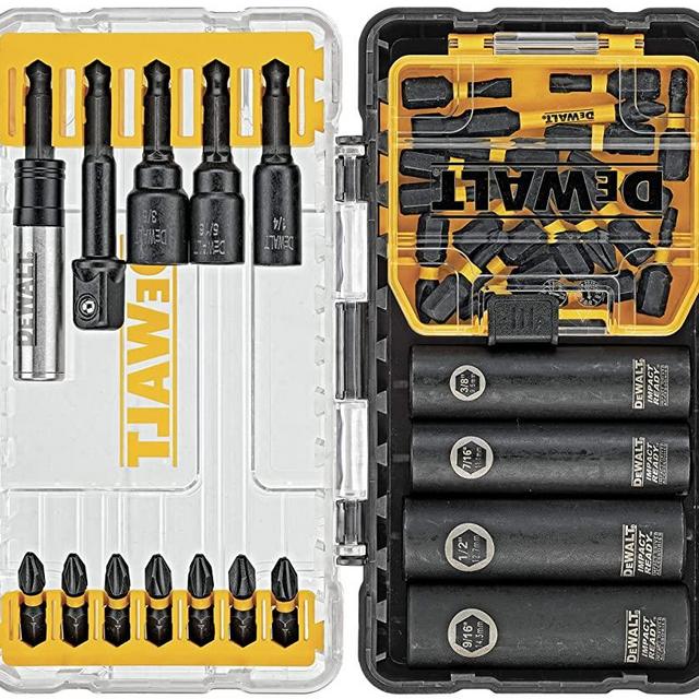 DEWALT Screwdriver Bit Set, Impact Ready, FlexTorq, 35-Piece (DWA2T35IR),Black/Silver