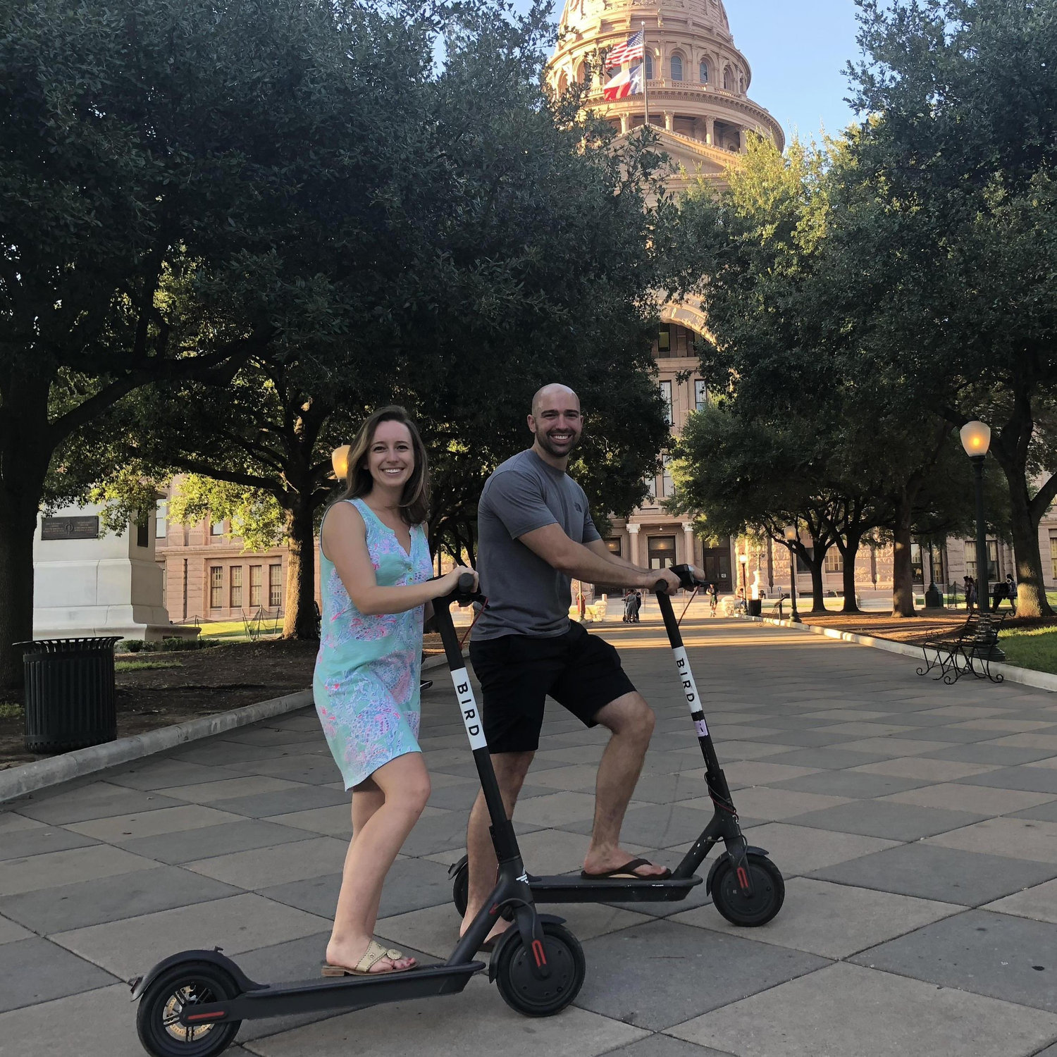 Scootin' around Austin, TX on our way from DC to San Diego