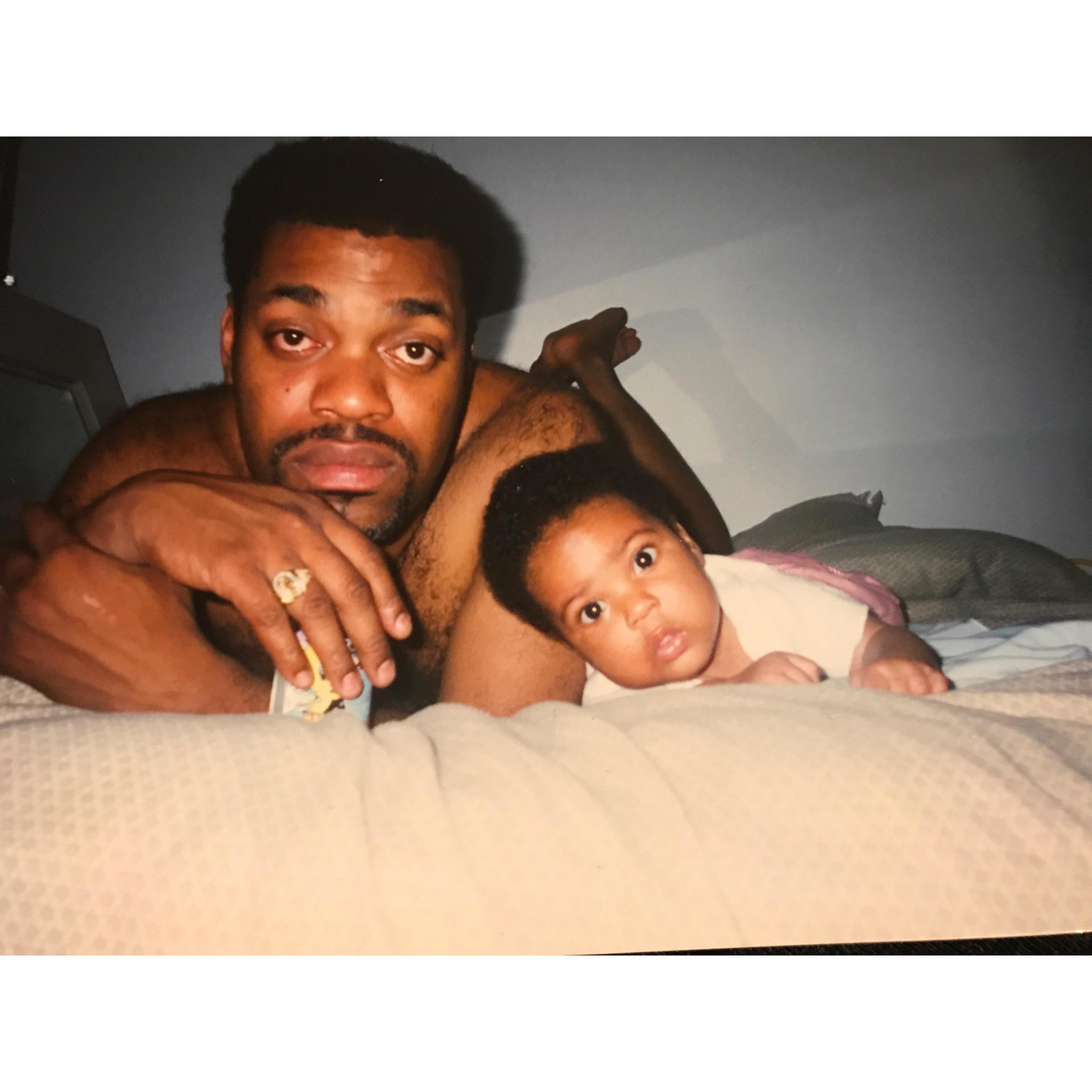 Ernest and Alicia as a baby ... YES ERNEST HAD HAIR!! LOL!!!