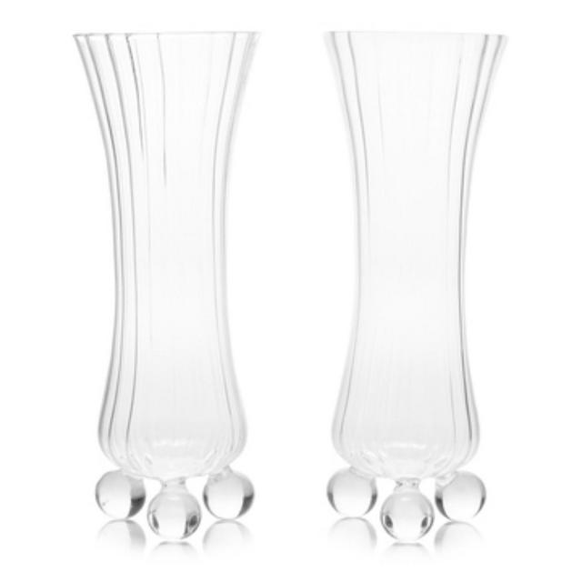Le Jardin Set-of-Two Glass Champagne Flutes