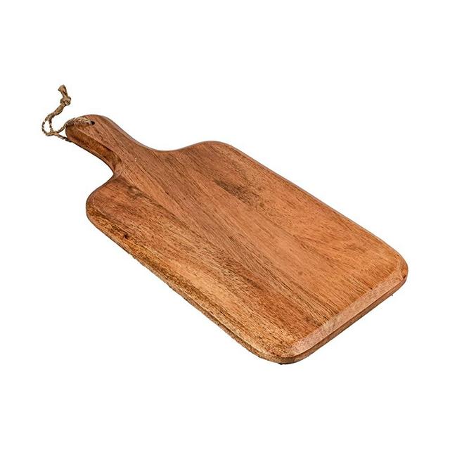 Samhita Kaizen Casa Acacia Wood Cutting Board, for Meat, Cheese, Bread, Vegetables & Fruits, with Grip Handle (15" x 7")