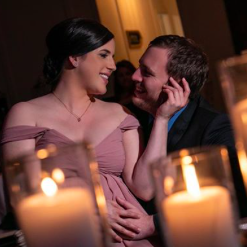 Celebrating Kara and Rob's wedding, 9 months preggo.