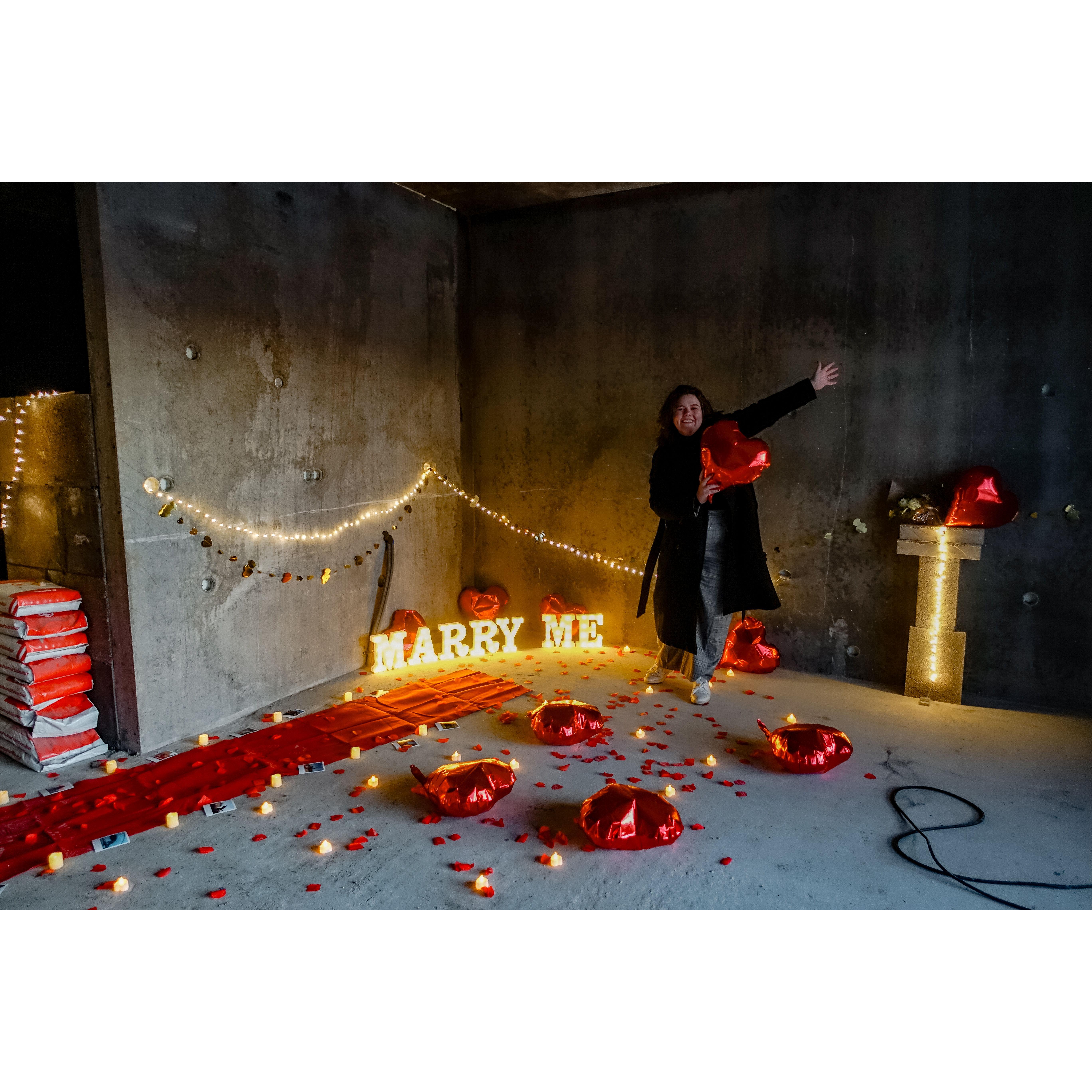 Decoration for Unnur's proposal (shout to Harpa and Clara!)