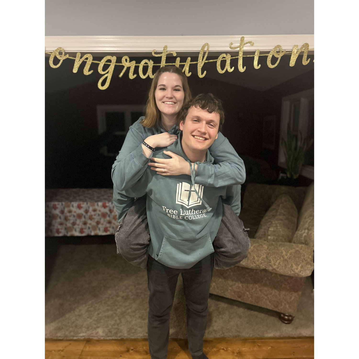 Our families engagement party in April of 2025