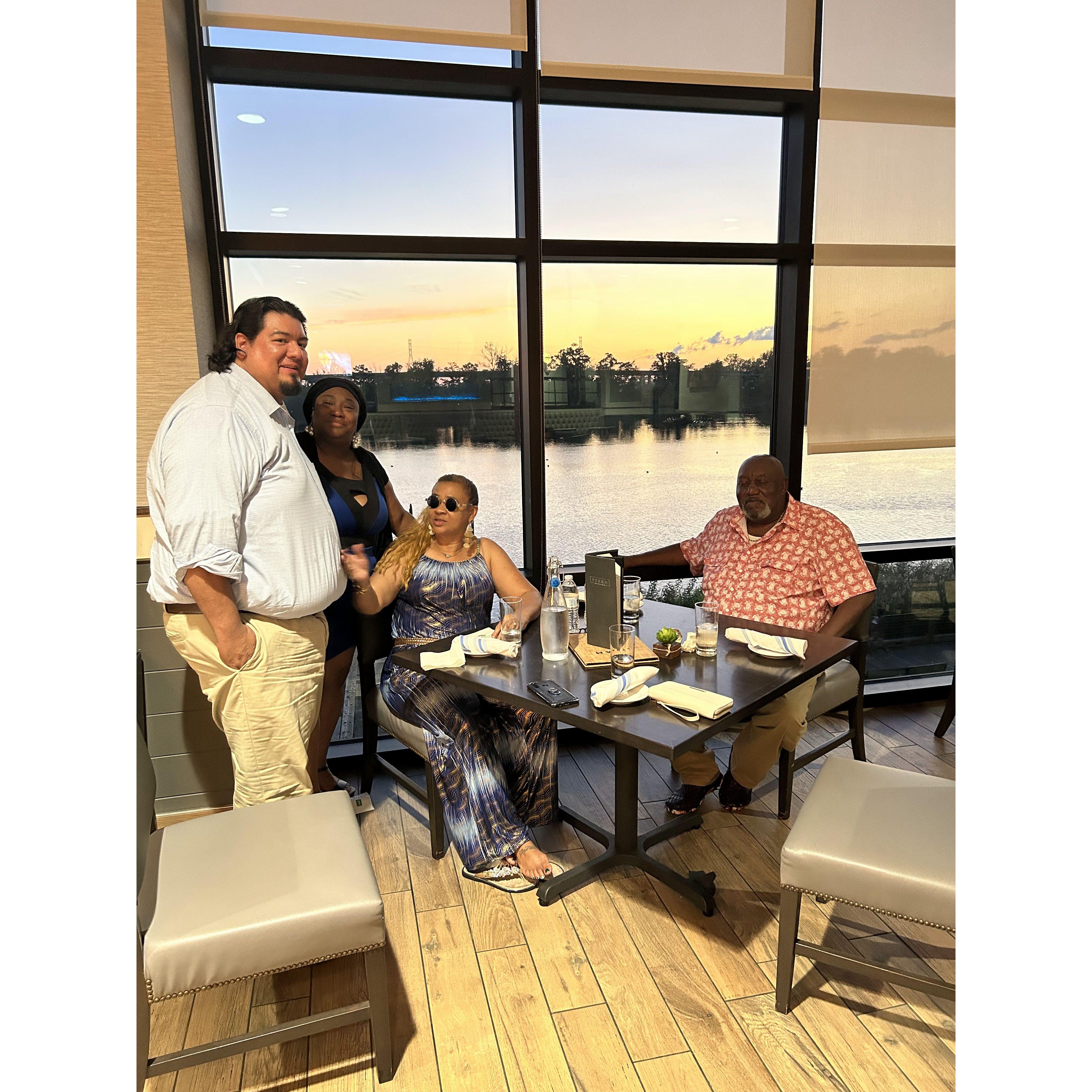 The lovely couple and her parents