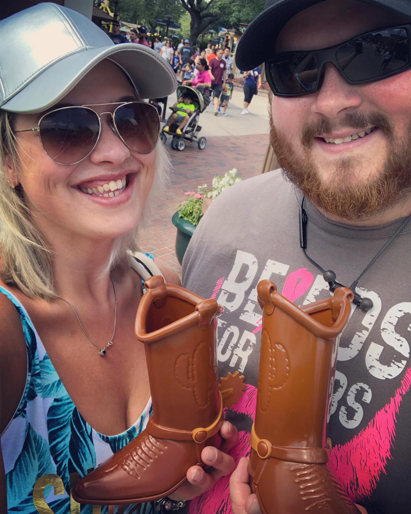 Drove down to Orlando so bride could get the souvenir cup she wanted (bride collects them)
