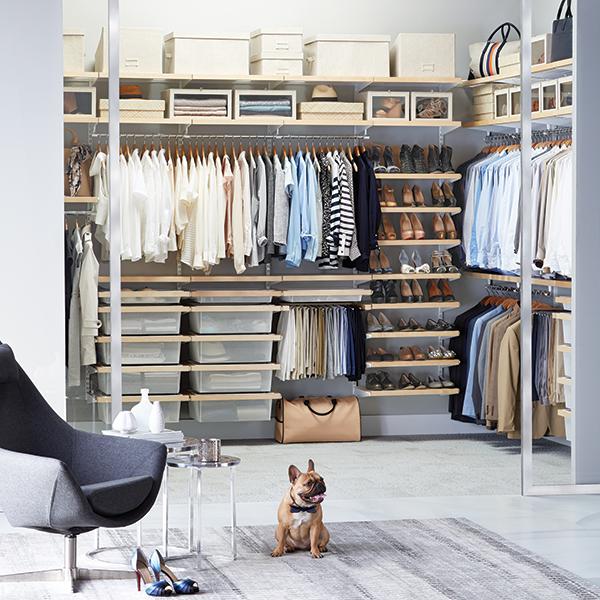 Birch & White elfa décor Walk-In Closet