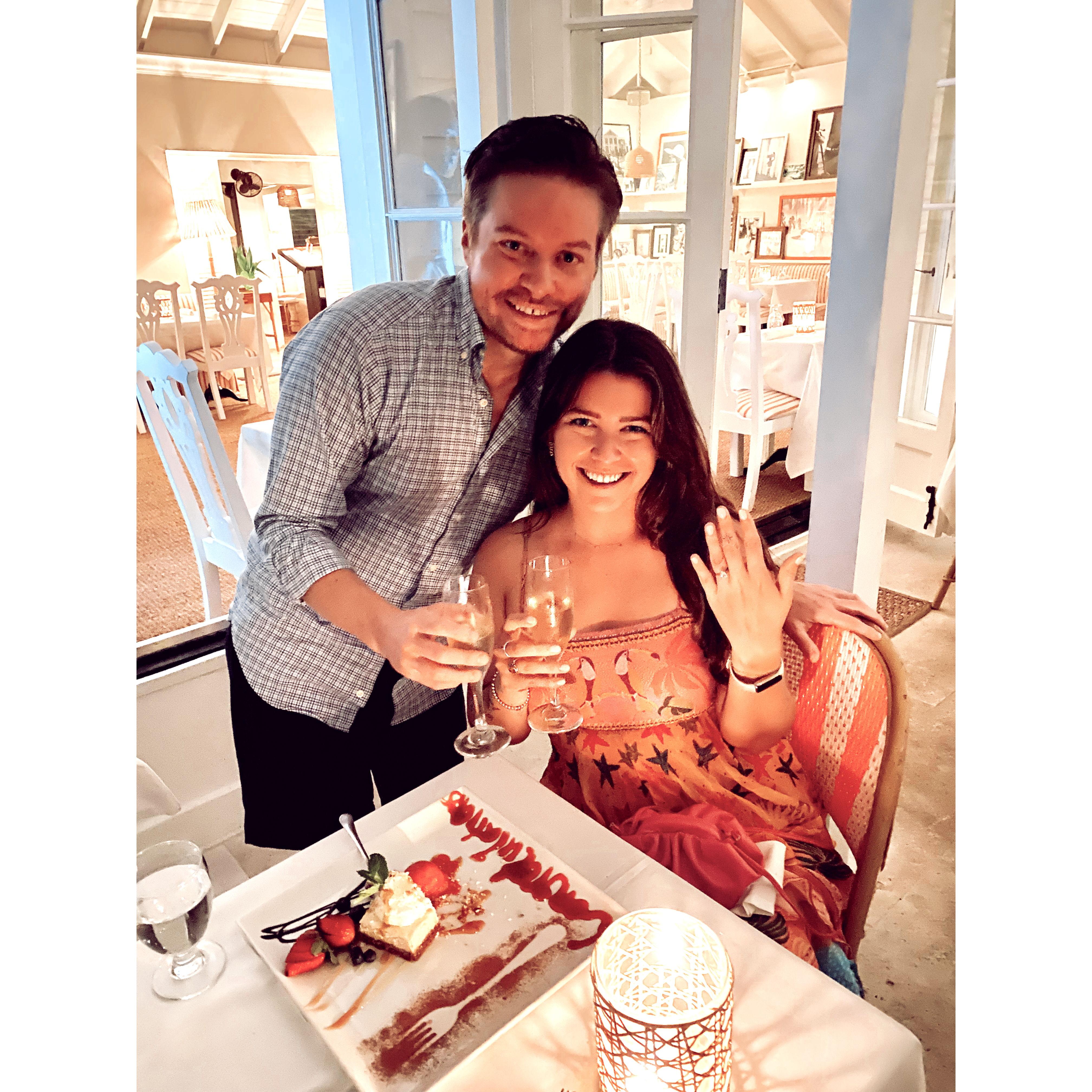 The first picture as an engaged couple!