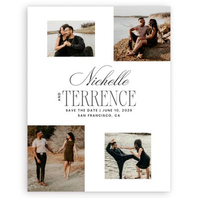 White Wedding Digital Save the Date - Solange Photo