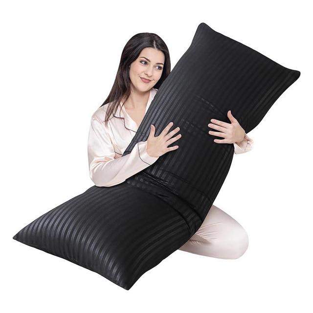 Cosybay Black Full Body Pillow Insert - Fluffy Long Bed Pillow for Adults - Firm Large Body Pillow for Side and Back Sleepers - 20x54 Inch(Black)