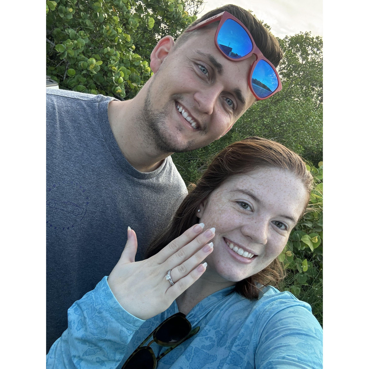 Our first kayak outing as an engaged couple