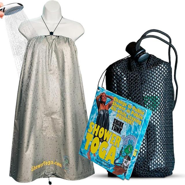 Shower Toga – Anywhere Shower Curtain, RV & Camping Shower, OCR, Marathons or Tough Mud Races, Camping & Outdoor Shower, Regular