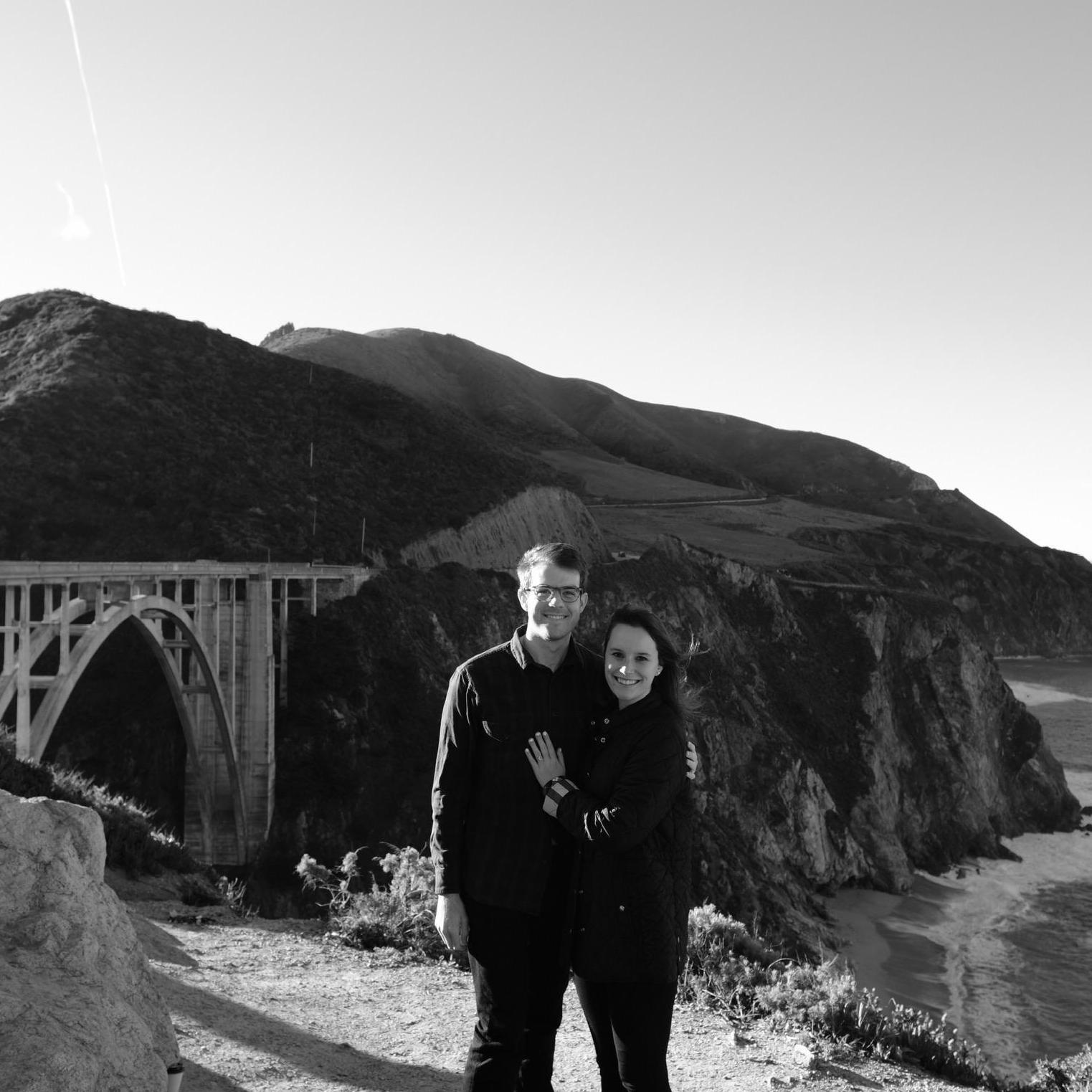 Bixby Bridge in Big Sur over engagement weekend