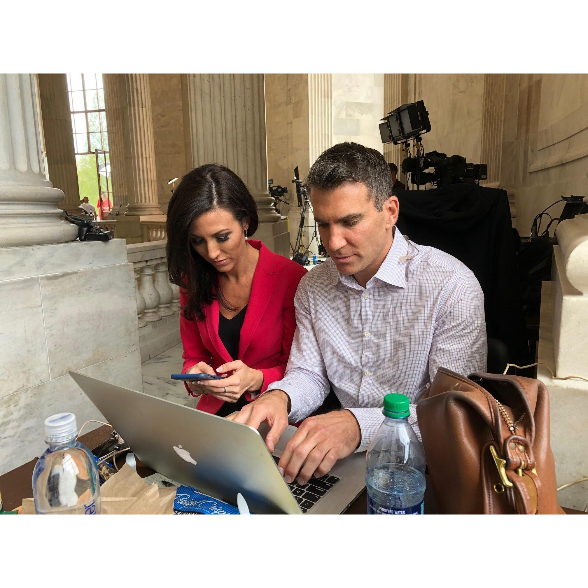 Working side-by-side reporting from the Capitol