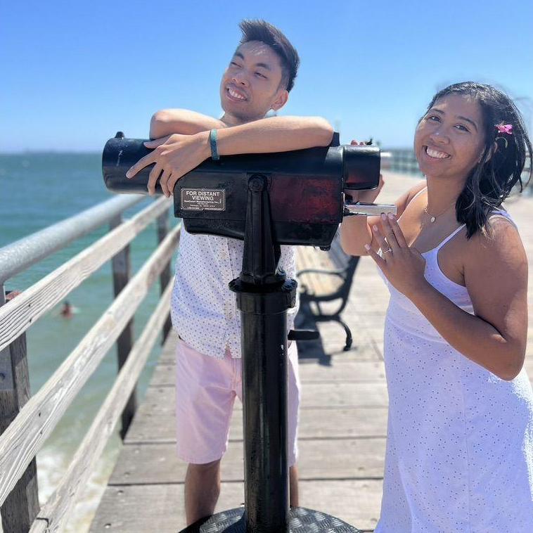 It was super windy while we were at Seal Beach taking photos. What isn't pictured is exactly how many times my hair whipped into Josh's face. Poor guy, he's a trooper!