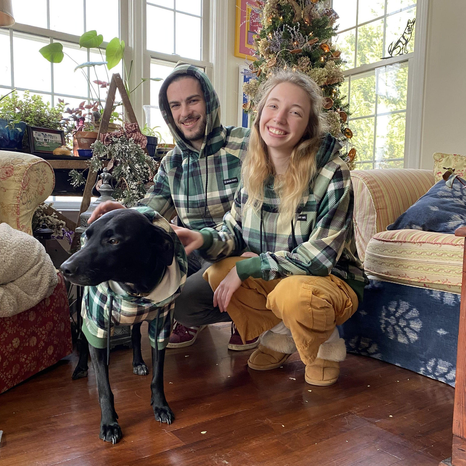 Matching outfits for Christmas of 2022, courtesy of Avery