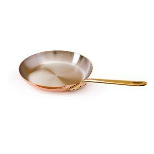 M'150b Copper & Stainless Steel Round Frying Pan, bronze handle