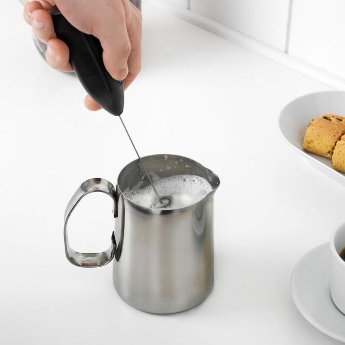 Zulay Original Milk Frother Handheld Foam Maker for Lattes - Whisk Drink Mixer for Coffee, Mini Foamer for Cappuccino, Frappe, Matcha, Hot Chocolate by Milk Boss (Cotton Candy)