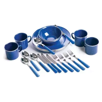 Stansport® 24-Piece Tableware Set in Blue